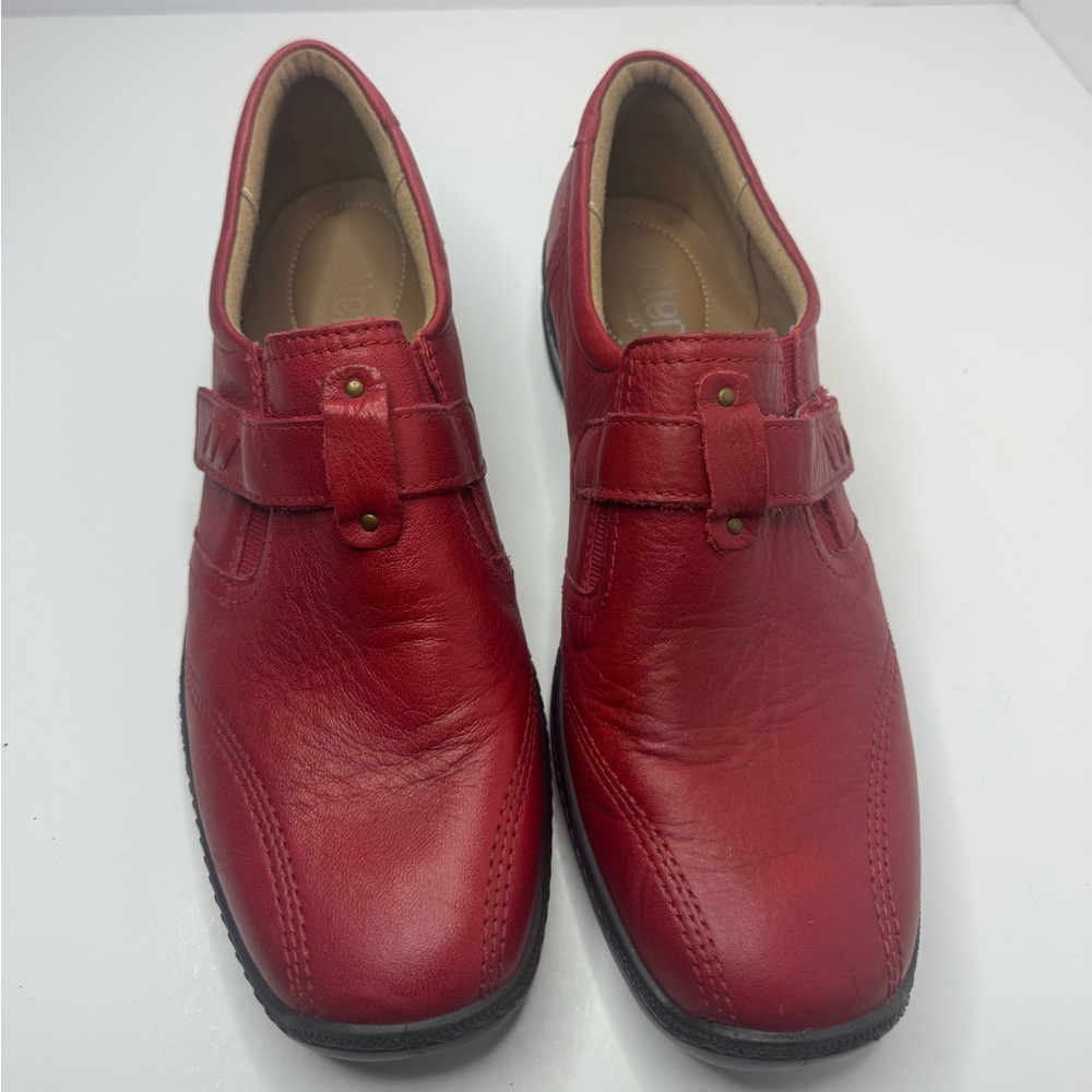 Hotter Francis  Red Leather Loafers Size 9